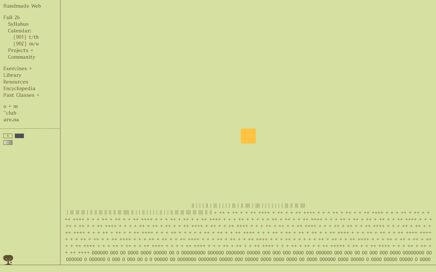 Handmade Web interactive course page